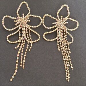 Rhinestone Flower Earrings